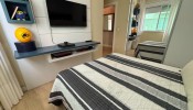 Apartamento mobiliado na quadra-mar