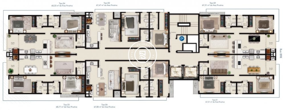 Apto 02 sutes no Bairro Casa Branca