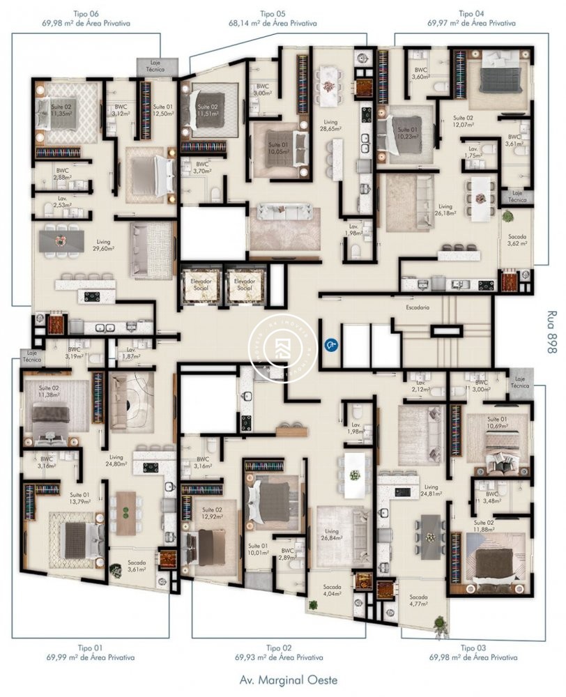 Apto 02 sutes no Bairro Casa Branca