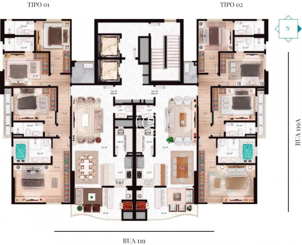 Apto em construo no Canto da Praia