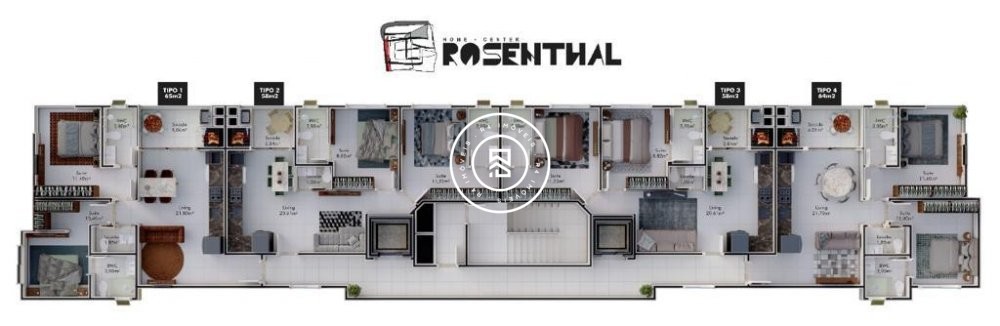 Apto na planta no bairro Morretes