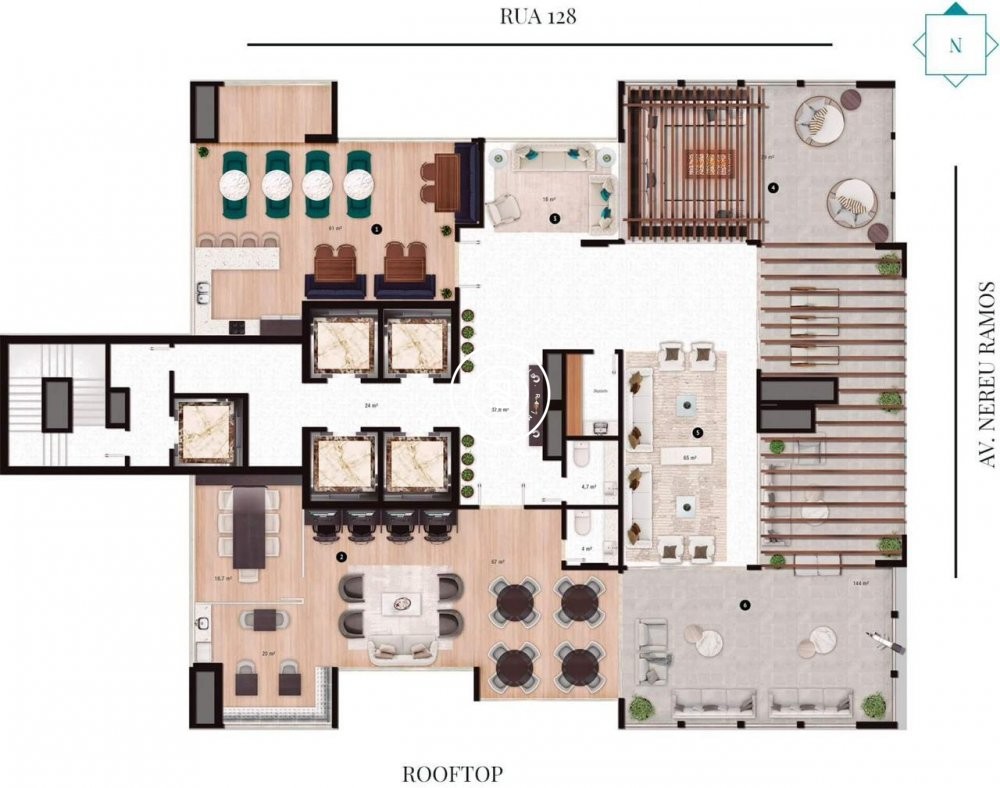 Apartamento na planta no Centro de Itapema 
